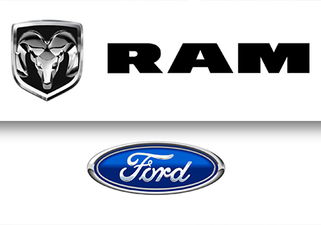 ram and ford logos
